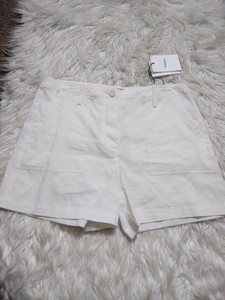 Las mejores ofertas en Mezcla de lino blanco bajo (6.5 - 8.5 en) rise Shorts  para Mujer | eBay