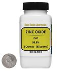 Zinc Oxide [ZnO] 99.9% ACS Grade Powder 3 Oz in a Space-Saver Bottle USA