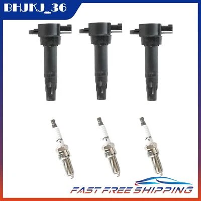 3pcs Ignition Coils + 3pcs Spark Plug For 2008-2015 Smart Fortwo 1.0L UF681 1989 Foto 1 de 4