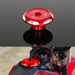 Red 3D Front Fuel Tank Gas Cap Cover For Honda CRF125 CRF110 110F 2019-2024 - Picture 1 of 13