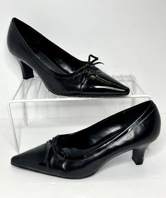 Liz Claiborne Black Patent Pointed Toe Heel Pumps Women’s Size 10 - Image 1 of 4