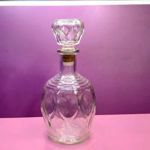 Mid Century Glass Decanter Textured Bubble Design barware - Picture 1 of 10
