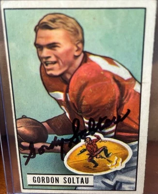 1951 Bowman GORDON SOLTAU Rookie #67 🔥 49ers 🏈 Autograph 🔥 SUPER Tough 🏈 1/1 - Image 1 of 2