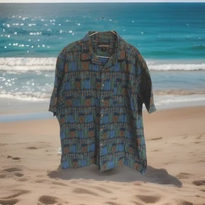 Casual Life Hawaiian Cotton Shirt Men’s Size XL Short Sleeves ButtonUp Tropical - Picture 1 of 10
