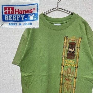 Hanes Tiki Moon T-Shirt M Size Mooneyes Short Sleeve - Picture 1 of 7