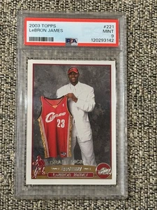 LEBRON JAMES 2003 TOPPS #221 ROOKIE RC PSA 9 COME NUOVO CAVS LAKERS HEAT - Foto 1 di 6
