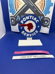 custom pontiac service sign , hotwheels , m2 , Matchbox, 1/64 - Picture 1 of 6