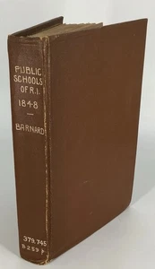 1848 Reports & Documents Public Schools Of Rhode Island Henry Barnard Book - Picture 1 of 21