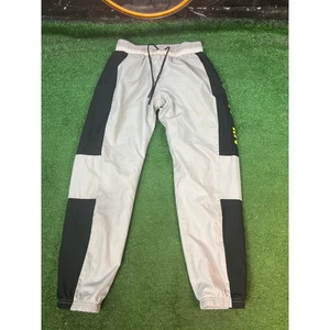 Nike Men's Athletic windbreaker Track Pants Gray Black Drawstring Joggers size M - Picture 1 of 7