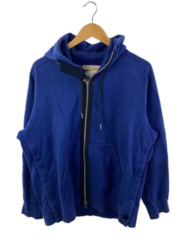 sacai felpa con cappuccio zip blu 2 usata