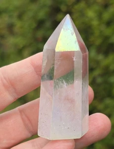 Angel Aura Quartz Polished Tower Crystal 71g 7cm Pre-owned V Good Condition - Picture 1 of 15
