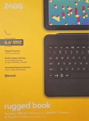 Teclado y funda ZAGG Pro Keys Bluetooth para Apple iPad Pro 11 pulgadas/iPad Air M2 Foto 1 de 4