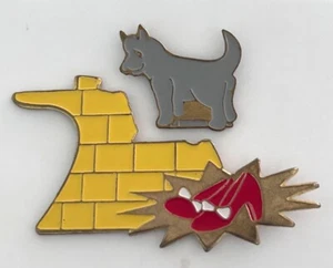 Odyssey of the Mind Yellow Brick Road Toto Ruby Slippers Kansas Lapel Pin - Picture 1 of 3