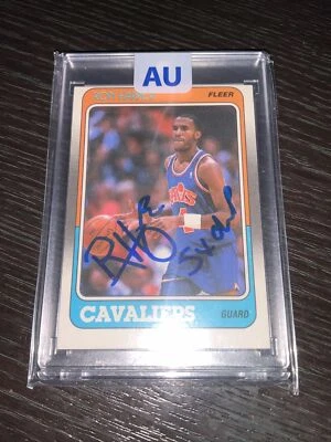 1988-89 FLEER #23 Ron Harper RC AUTO Inscription “5 x Champs” Tristar COA Bulls - Image 1 of 4