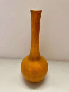 MID CENTURY HAEGER POTTERY LONG NECK BUD VASE..ORANGE - Picture 1 of 1