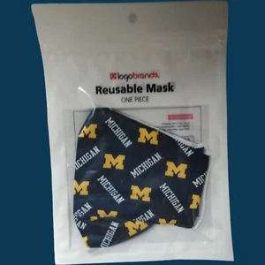University of Michigan Wolverines Logobrands Face Mask Reusable NEW - Picture 1 of 4