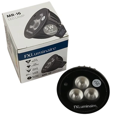 FX Luminaire MR16LED35WFL 5 Watt 2700K 35 deg Landscape Light Bulb 35W Halogen