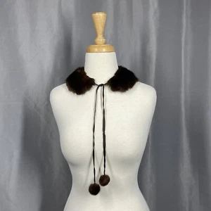 Vintage Dyed Japanese Mink Collar Baar & Beards Top Hit Fashion - Picture 1 of 13