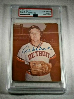 Rare AL KALINE Signed Original Personal Snapshot Photo Given To A Fan-Tigers-PSA - Image 1 of 4
