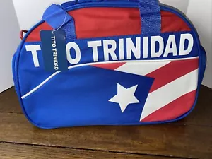 Felix “Tito” Trinidad Puerto Rico Zipper Blue Duffel Bag 16” X 11” X 8” With Tag - Picture 1 of 12