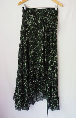 BEAUTIFUL CREATURE NYC Esther Wrap Skirt Silk Chiffon Faye Ditsy Floral S (Tall) - Image 1 of 4