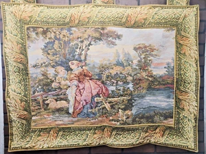 Tapiz de gaviota de mar colgante de pared escena victoriana realeza francesa 42"x32" decoración de pared - Imagen 1 de 7