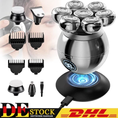 MARKENLOS 7D Elektrisch Rasierer Skull Shaver Gesicht Kopfrasierer Glatzen Rasierer Herren