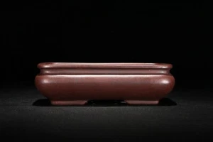 5.71in Chinese Classical Refine Zisha Handmade Potted Bonsai Firing Flower Pot - Picture 1 of 7
