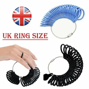Ringgröße Fingermaß für Männer Frauen UK/EU Größen A-Z + 1 Stärke offiziell - Bild 1 von 6
