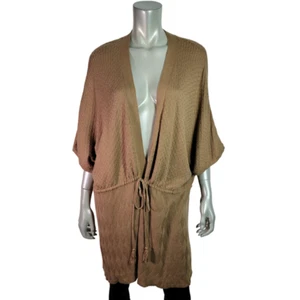 Catherines Cardigan Sweater Plus Size 2X-3X Open Front Lightweight Stretch Brown - Picture 1 of 6