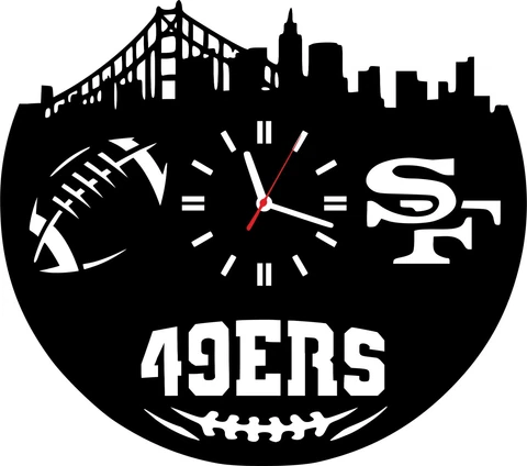 Wall clock nfl team san francisco 49ers football gifts for him men women lover Cover