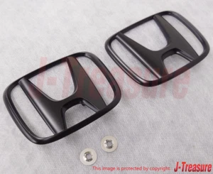 HONDA S2000 S2K AP1 AP2 Front & Rear Semi-Glossy Black "H" Emblem Badge Set - Picture 1 of 24