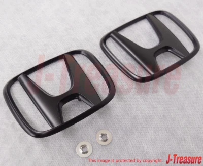 Juego de insignias emblema HONDA S2000 S2K AP1 AP2 delantero y trasero semibrillante negro "H" Foto 1 de 4
