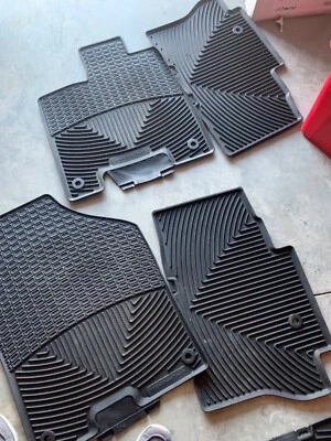 Fits 2017-2022 black weather tech floor mats honda pilot - Image 1 of 2