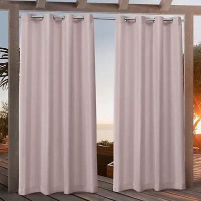 Exclusive Home Curtains Canvas Grommet Top Curtain 2 Panel 54x96, Blush Pink NEW - Image 1 of 4