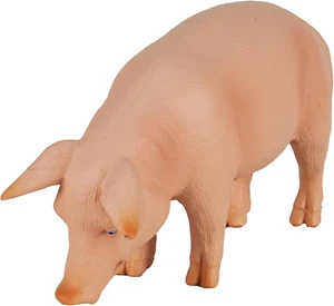 Pig Boar Grazing Realistic Farm Animal Hand Painted Toy Figurine - Picture 1 of 12