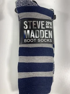 Steve Madden Socks Legwear Women's Sz 9-11 Two-Pack BootSM28383 New With Tags - Picture 1 of 10