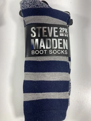 Steve Madden Socks Legwear Women's Sz 9-11 Two-Pack BootSM28383 New With Tags - Image 1 of 4