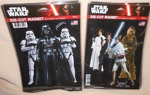 Disney's Star Wars Chewbacca Luke Skywalker Leia Die-Cut Magnet Lot Of 2 - Picture 1 of 4