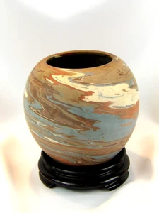 Niloak Mission Swirl Art Pottery Vase 6" First Mark c.1920's Rare Bulbous Form - Picture 1 of 7