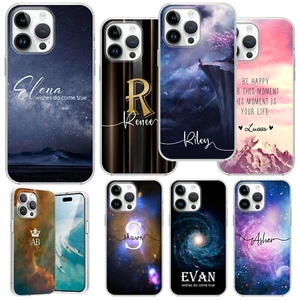 For iPhone 16 15 14 13 Pro 12 Milky Way Personalized Name Cover Phone Soft Case - Picture 1 of 48