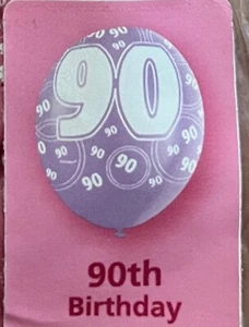 Pack Of 6 Glitz 90th Pink, Purple & White Birthday Balloons - Picture 1 of 3