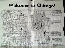 1960's Chicago Tribune Advertising Map of Chicago