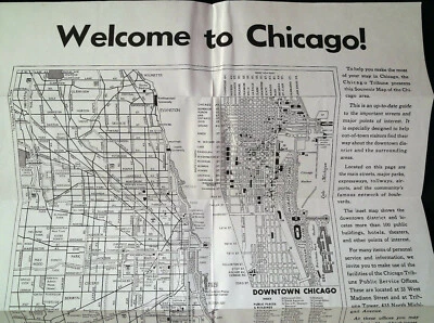 1960's Chicago Tribune Advertising Map of Chicago - Image 1 of 2