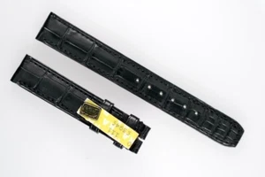 Baume & Mercier Lederband Alligator schwarz 15/14 für Dornschließe - Bild 1 von 2