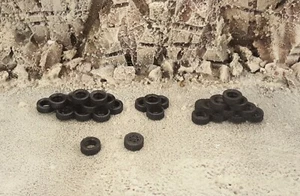 Shanty Town Tire Piles Terrain Pack 40k Legion Scenery Tabletop 28mm - Picture 1 of 1