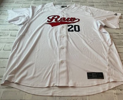 Camiseta de béisbol blanca de lucha libre talla XL TG Raw 20 WWE WWF New Era Foto 1 de 4