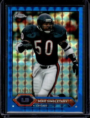 2023 Topps Composite #25 Mike Singletary Topps Chrome Blue Geometric #/99 - Image 1 of 2