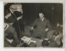 1936 ORIGINAL BROOKLYN DODGERS BASEBALL BURLEIGH GRIMES PHOTO VINTAGE 7X9 INCHES
