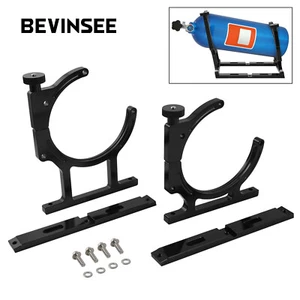 BEVINSEE Aluminum 7'' Nitrous Oxide NOS Single Bottle Holder Bracket Kit - Picture 1 of 14